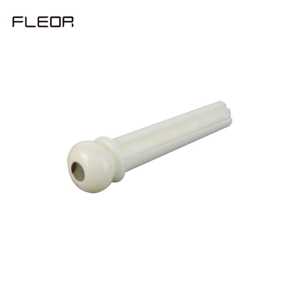 6PCS Cattle Bone Bridge String Pin Post with Abalone Dot for Acoustic Guitar