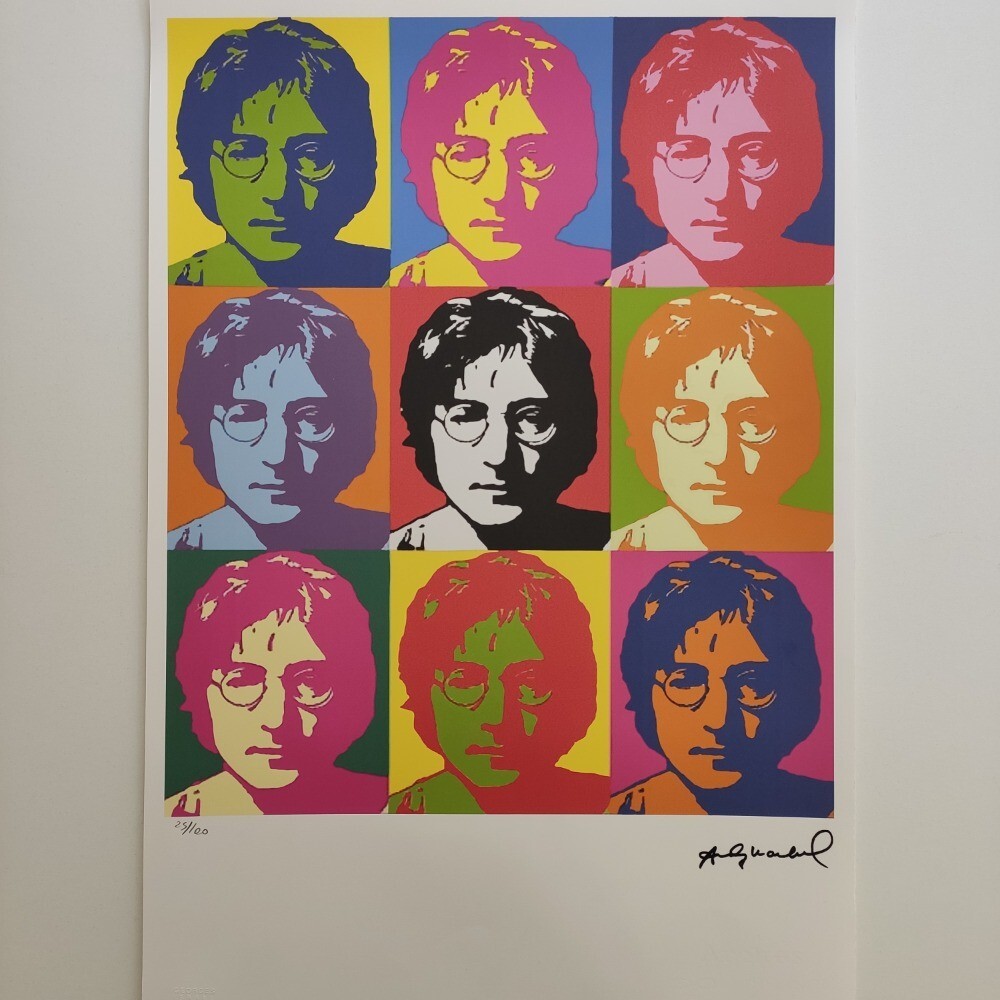 Andy Warhol Signed - John Lennon - Certificate Leo Castelli