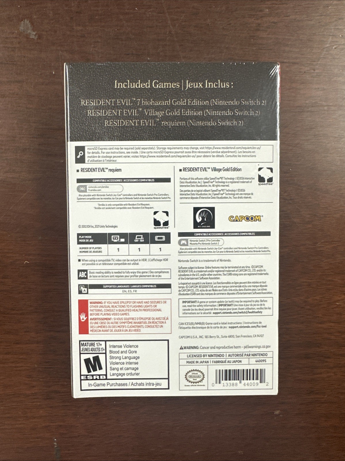 Resident Evil Generation Pack 30th Anniversary - Nintendo Switch 2 Brand New !