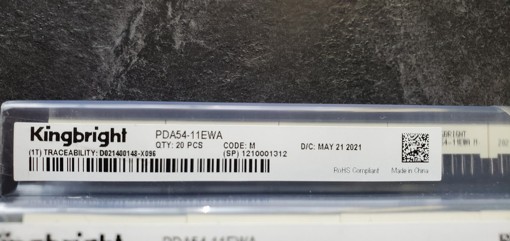 KINGBRIGHT PDA54-11EWA DUAL DIGIT NUMERIC DISPLAY RED 14 SEGMENT DISPLAY