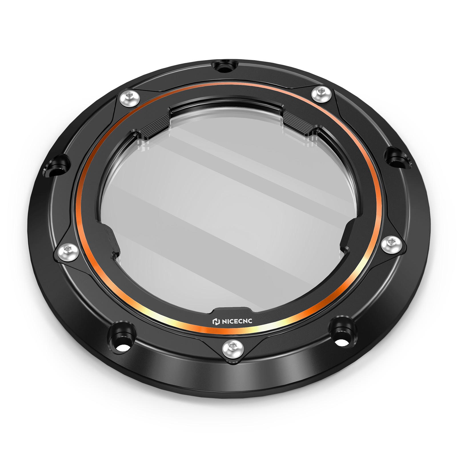 1x Clear Clutch Cover Derby Pretector For Harley Dyna Switchback FLD 2012-2013