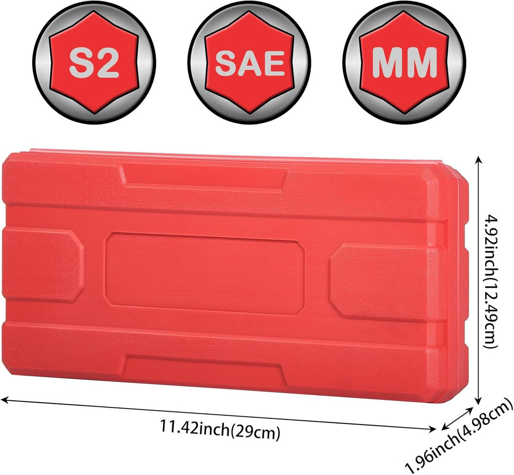 Master Hex Bit Socket Set 32-Piece, Allen Socket Set, 1/4'', 3/8”& 1/2'' Hex Dri