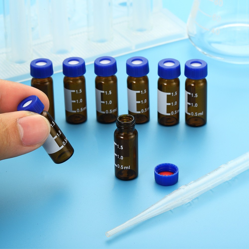 2ml self-sampler vial, 100pcs red patch PTFE & white silicone sets