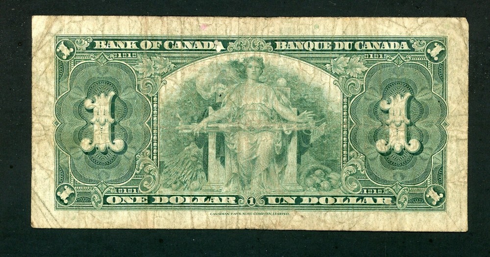 CANADA 1 DOLLAR 1937 P#58 AS SHOWN