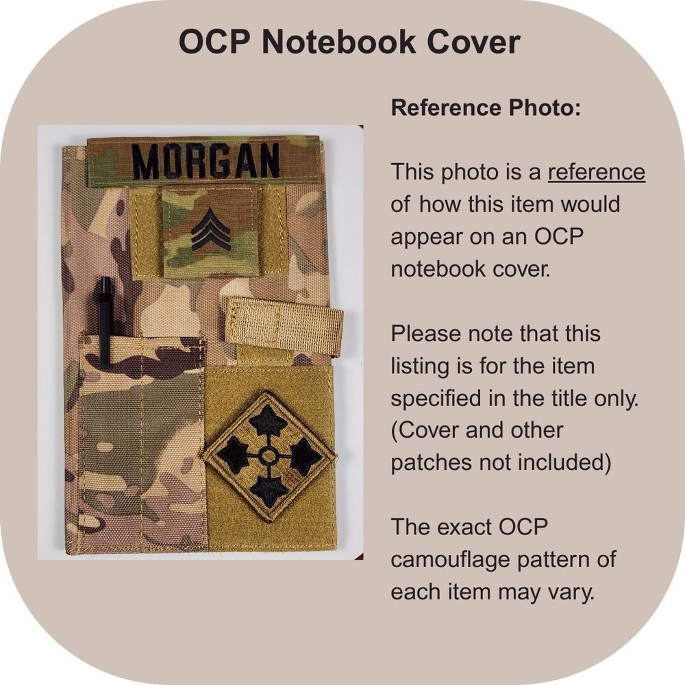 Sergeant (SGT) OCP Rank Patch U.S. Army Combat Uniform (ACU) Hook and Loop