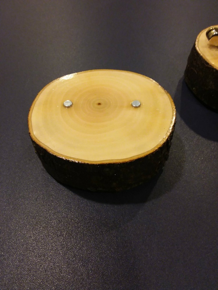 2-- KNIFE DISPLAY STANDS, SOLID PEAR WOOD