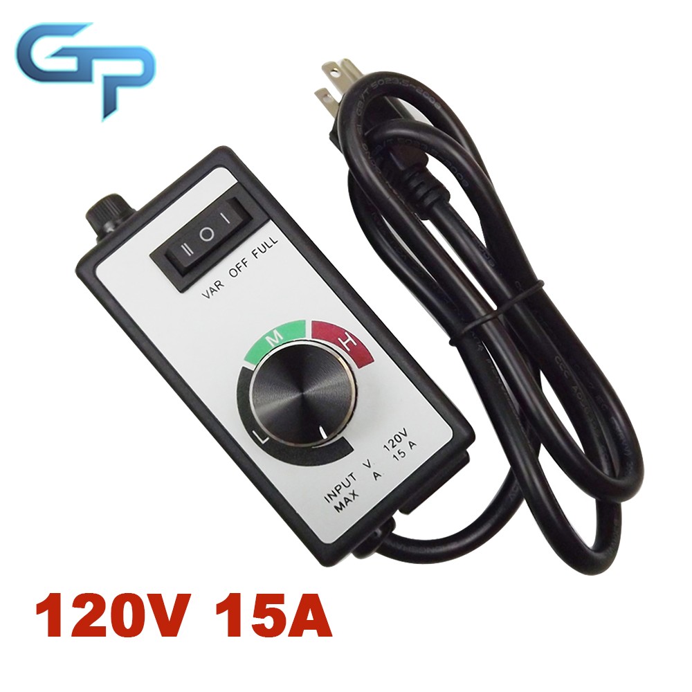15A Speed Controller For Router Fan Variable  Electric Motor Rheostat AC 120V