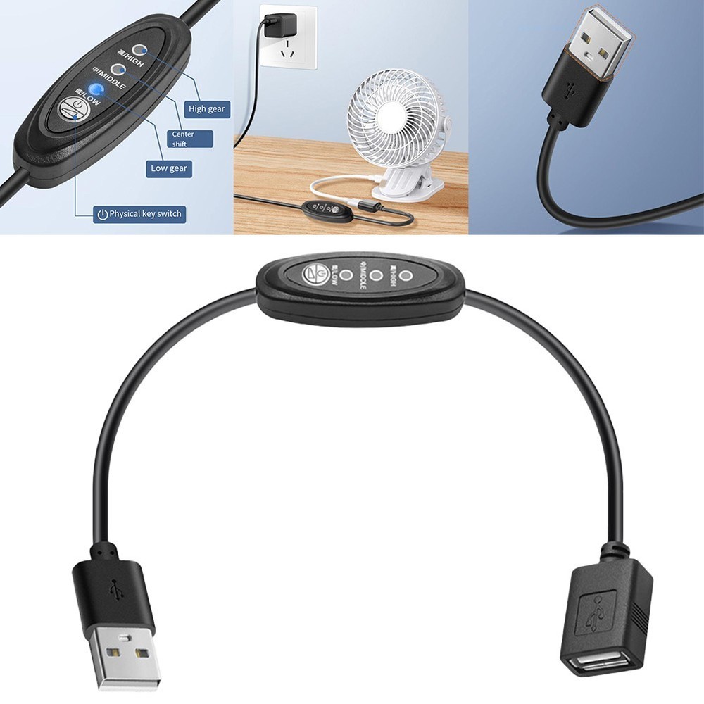 5V USB Power Control Line with Three Speeds for Small Fans and Electronics