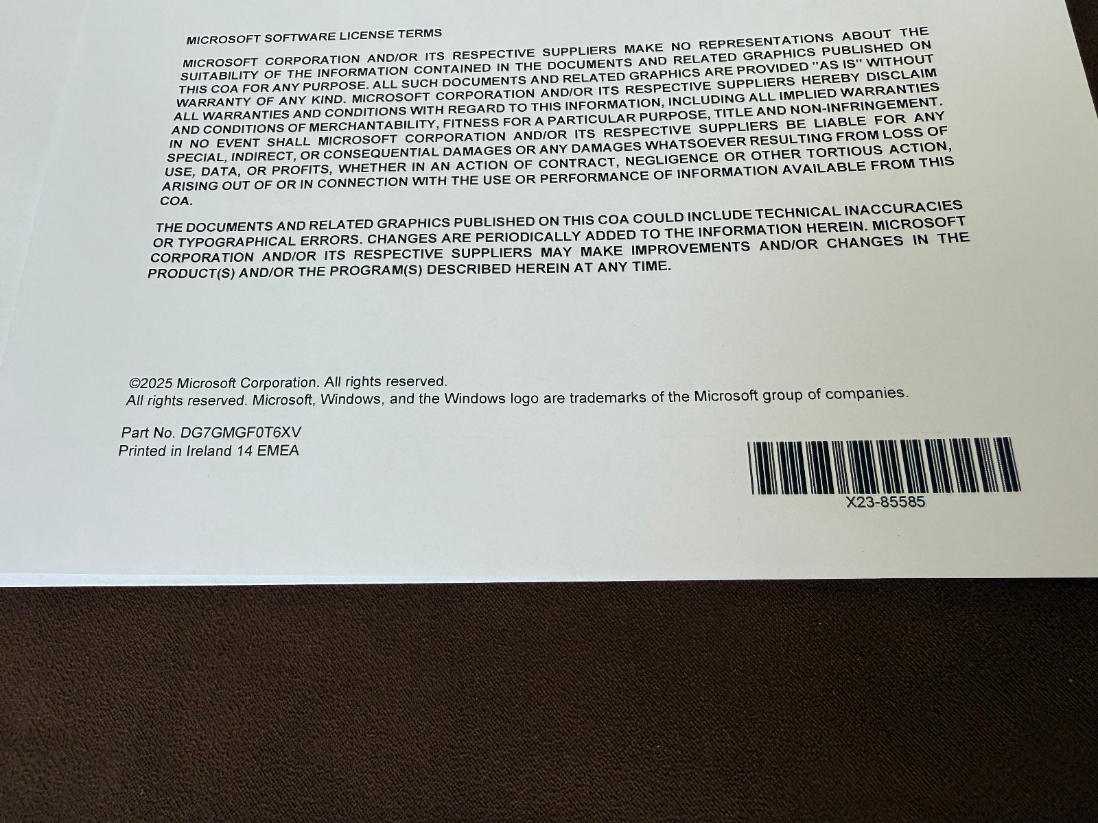 Microsoft SQL Server 2025 Standard 32 Core Unlimited User CALs CoA Authentic