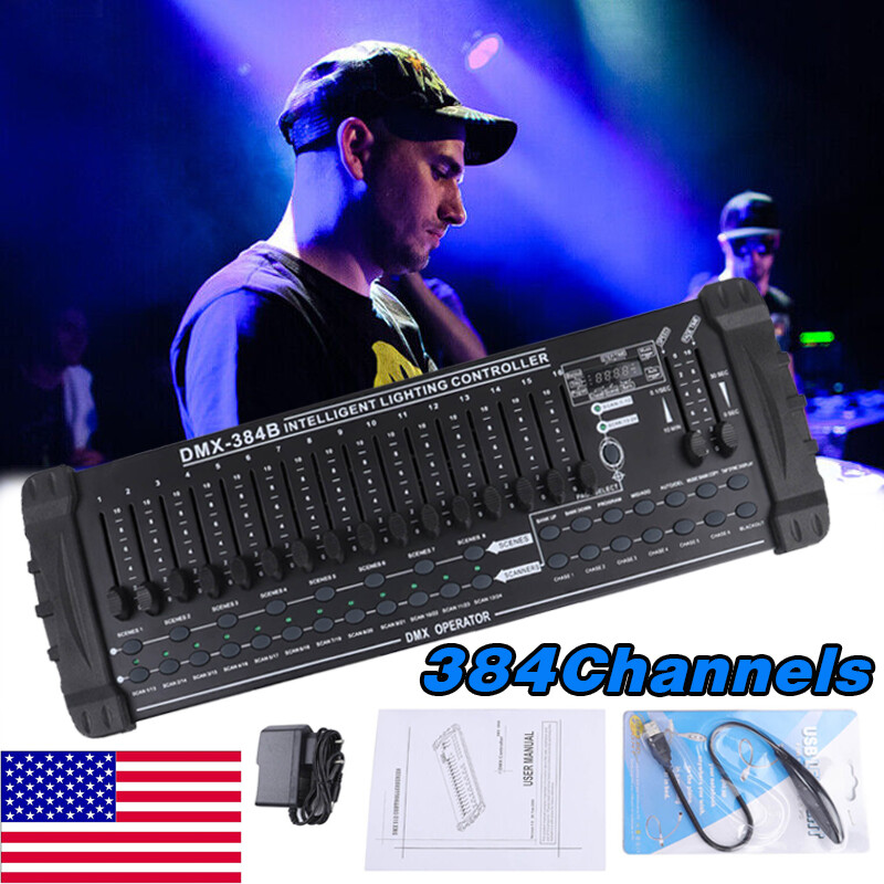 384 Lighting Controller Mixer Stage Moving Head Beam Console DMX 512 Controller