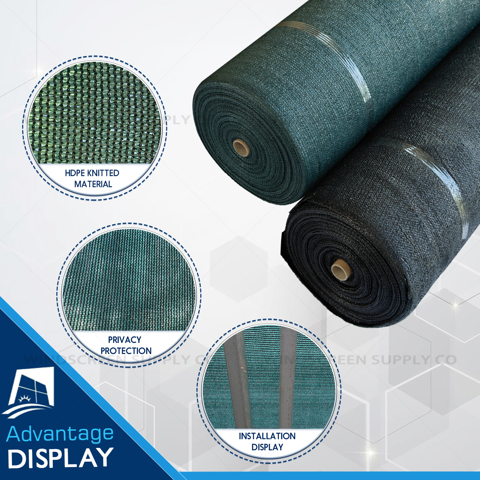 5'8" X 100 ft. Shade Roll Sun Shade 85% UV Blockage, Greenhouse Netting