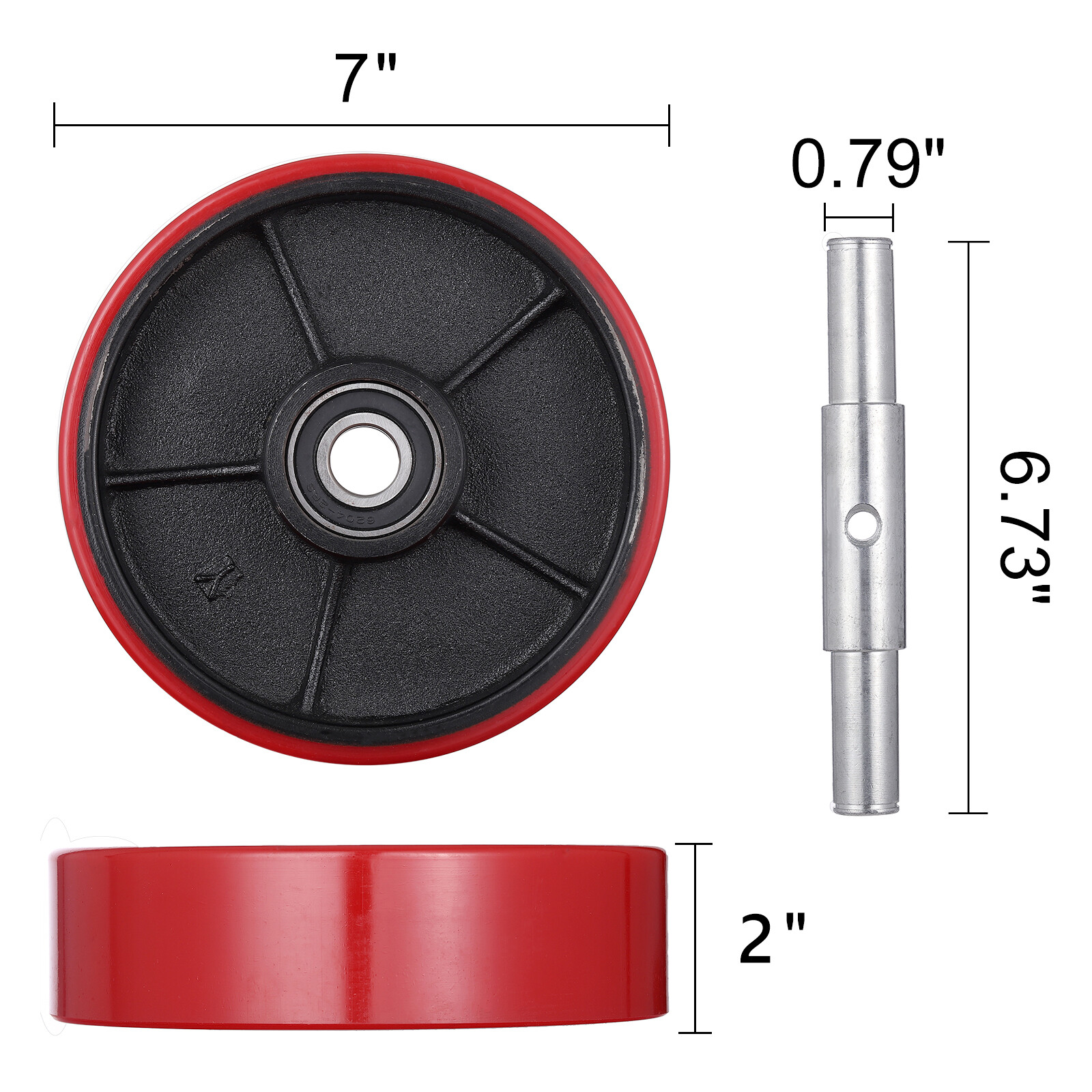 Pallet Jack Lift Truck Front and Rear Load Wheels Replacement Kits With Bearings