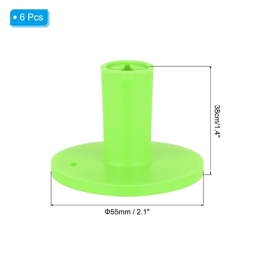 6Set Rubber Golf Tee 1.4" Golf Tees Training Driving Range Tee Green