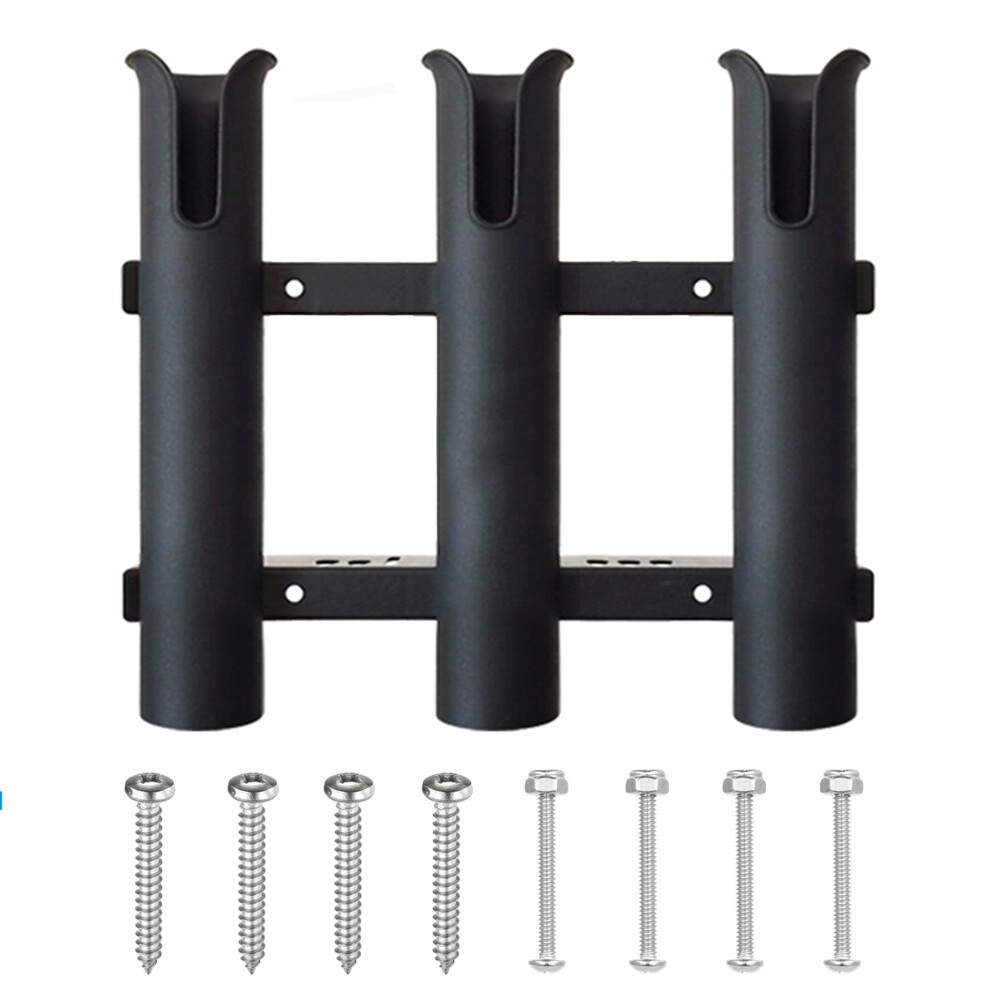 3 Tube Boat Fishing Rod Holder Boat Marine Plastic Mount Rack for Yacht Kayak US