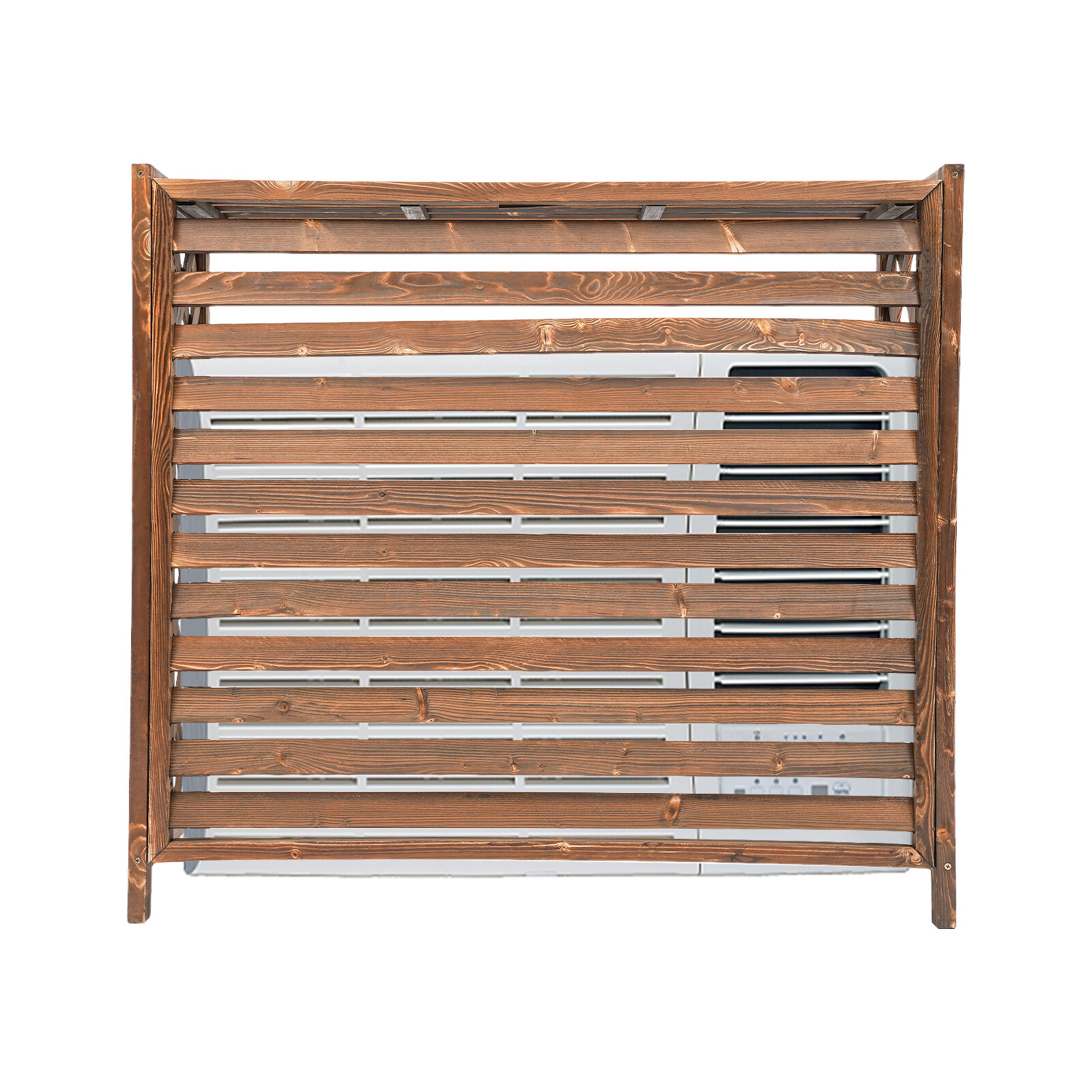 Air Conditioner Fence Screen- Outside Wooden AC Privacy Fence Cover, 39"L x 36"W