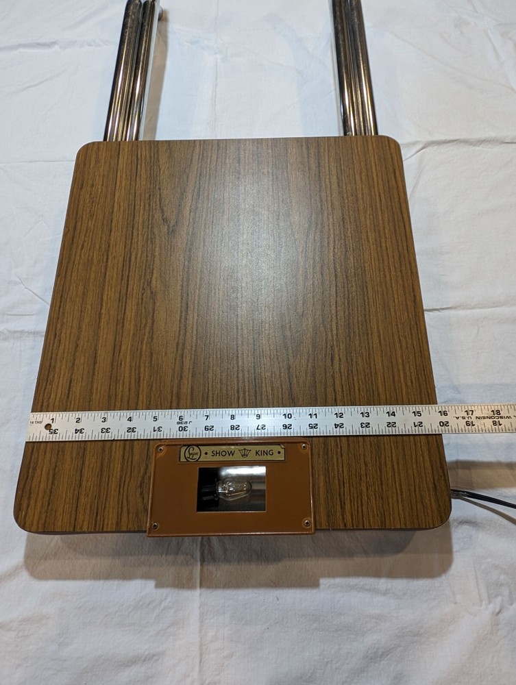 Logan Slide Projector Stand Foldable Table 28" high, 3 Power Plugins Vintage