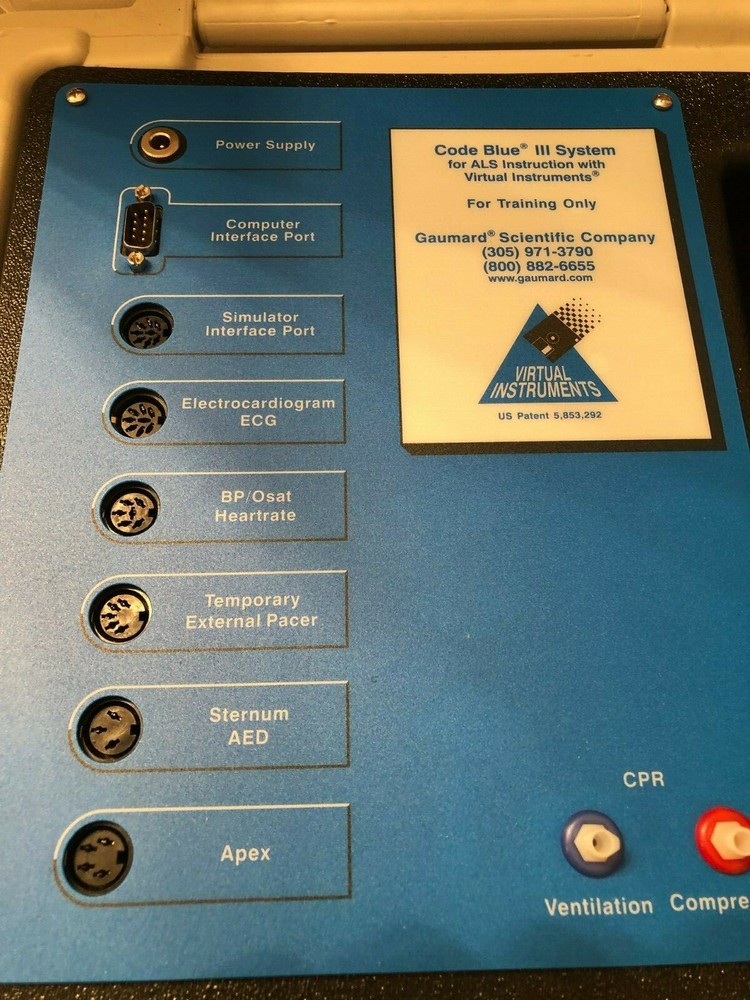 VIRTUAL INSTRUMENTS GAUMARD SCIENTIFIC CO. CODE BLUE 111 SYSTEM TRAIN SIMULATOR