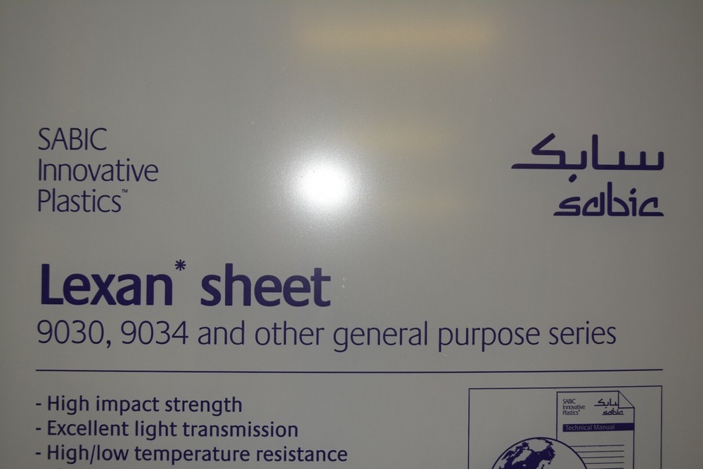 Lexan Polycarbonate Plastic Sheet Clear 1/4" 38" x 14"