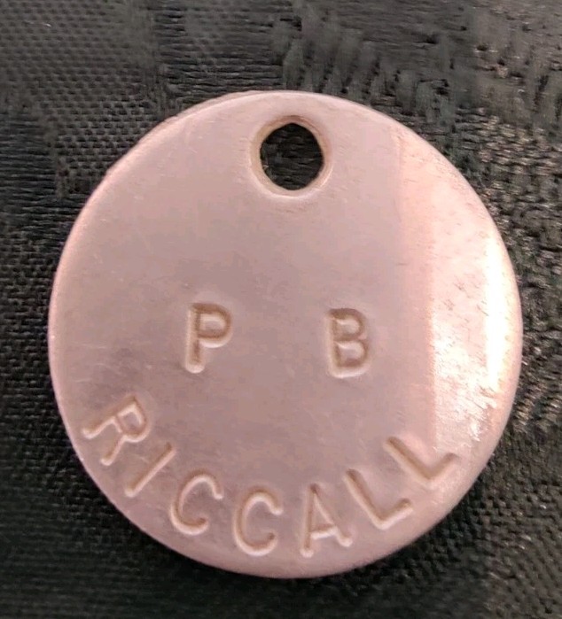 RICCALL Colliery Pit Check - marked P B  RICCALL