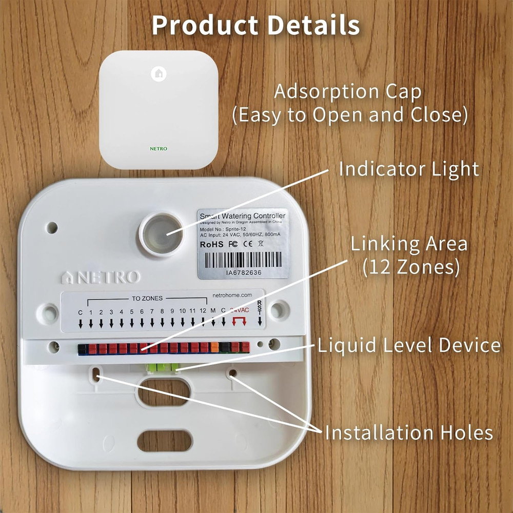 Smart Sprinkler Controller 12 Zones Sprinkler Timer App-Based Irrigation Control