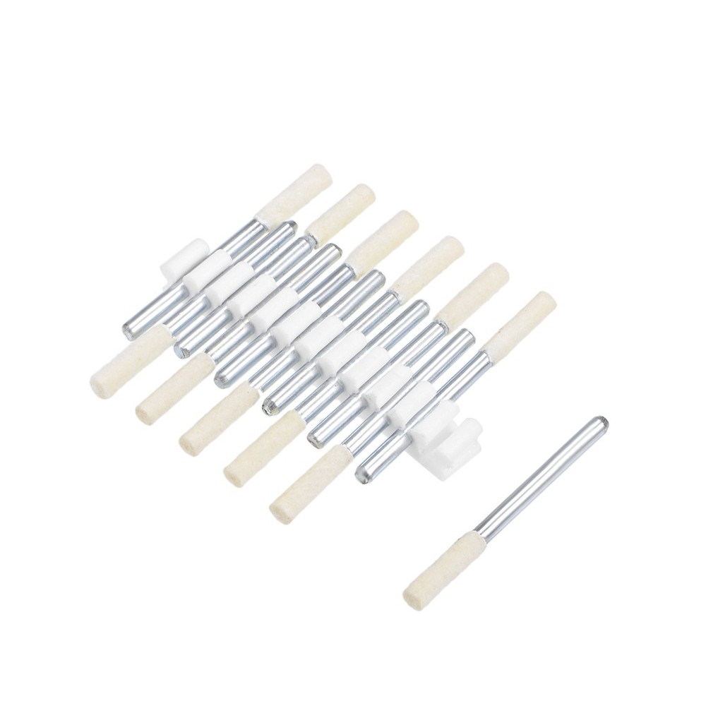 3mm Wool Felt Mounted Points Cylinder Polishing Buffing Wheels 12PACK