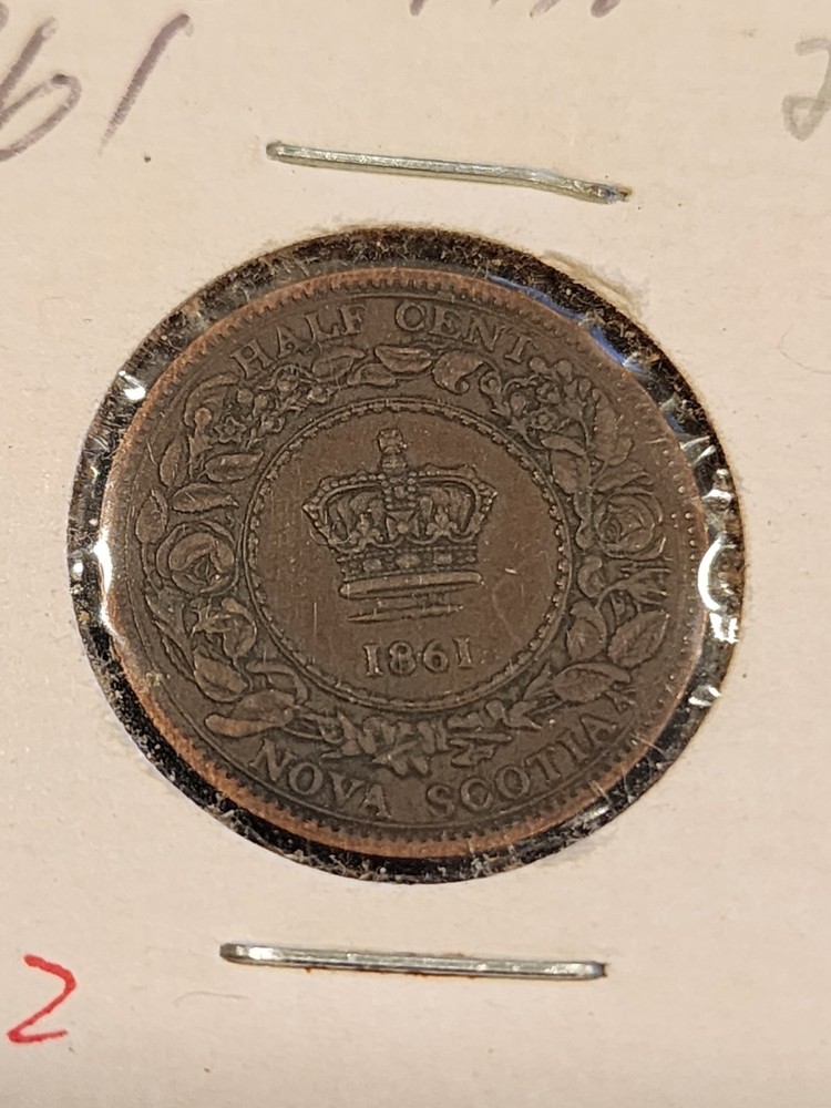1861 Nova Scotia Half Cent Coin