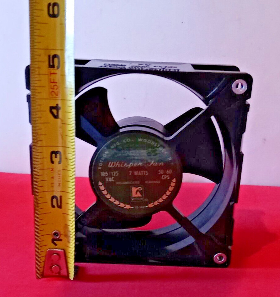 ROTRON Whisper Fan Model 3128W Ham Radio Component. Untested