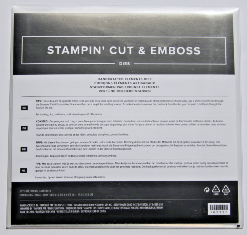 Stampin' Up! HANDCRAFTED ELEMENTS cut & emboss dies