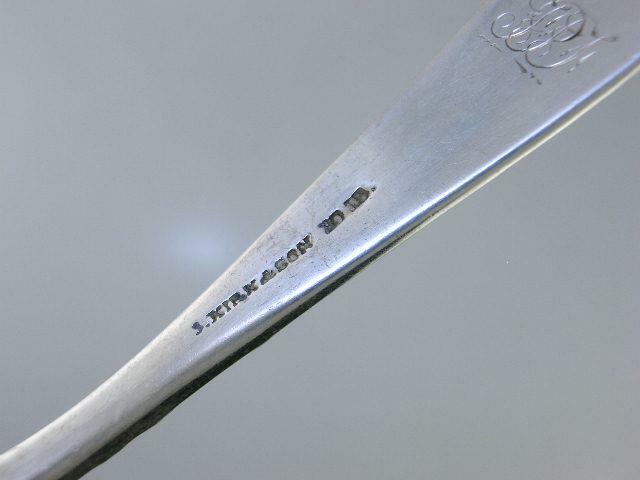 Early Coin Silver S KIRK & SON 4" Demitasse Spoon REPOUSSE 10.15 mark ~ $32 each