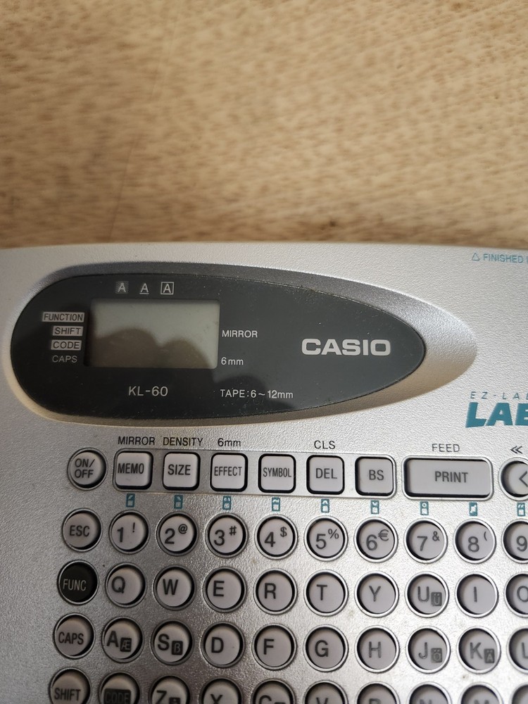 Casio KL-60 Label it! EZ-Label Printer Plus Label Maker With Labels Tested