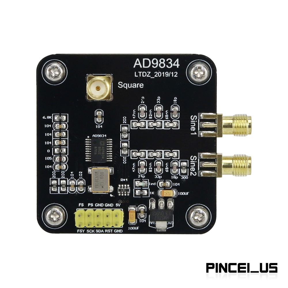 AD9834 Signal Generator Module Circuit Board Sine Triangle Square Wave Output//
