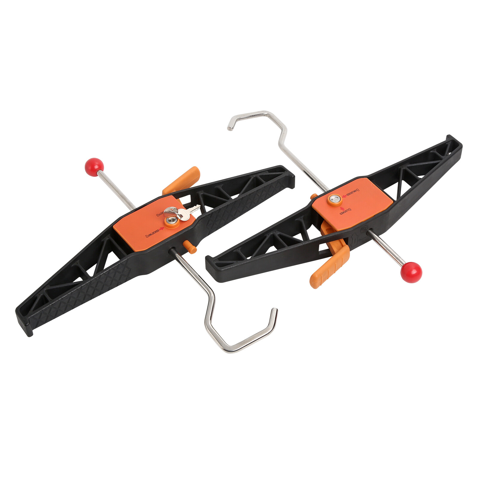 Safe clamp Lockable Ladder Clamps Van Roof Rack Wide Safe Clamp 1 Pair Adjustabl