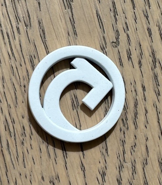G FORE GFore Silicon Soft Touch Project Ghost LTD Golf Ball Marker 1.25" White