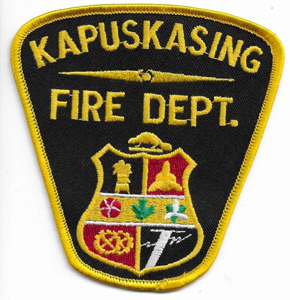 Kapuskasing  Fire Dept. (gold), Canada (4" x 4" size) fire patch