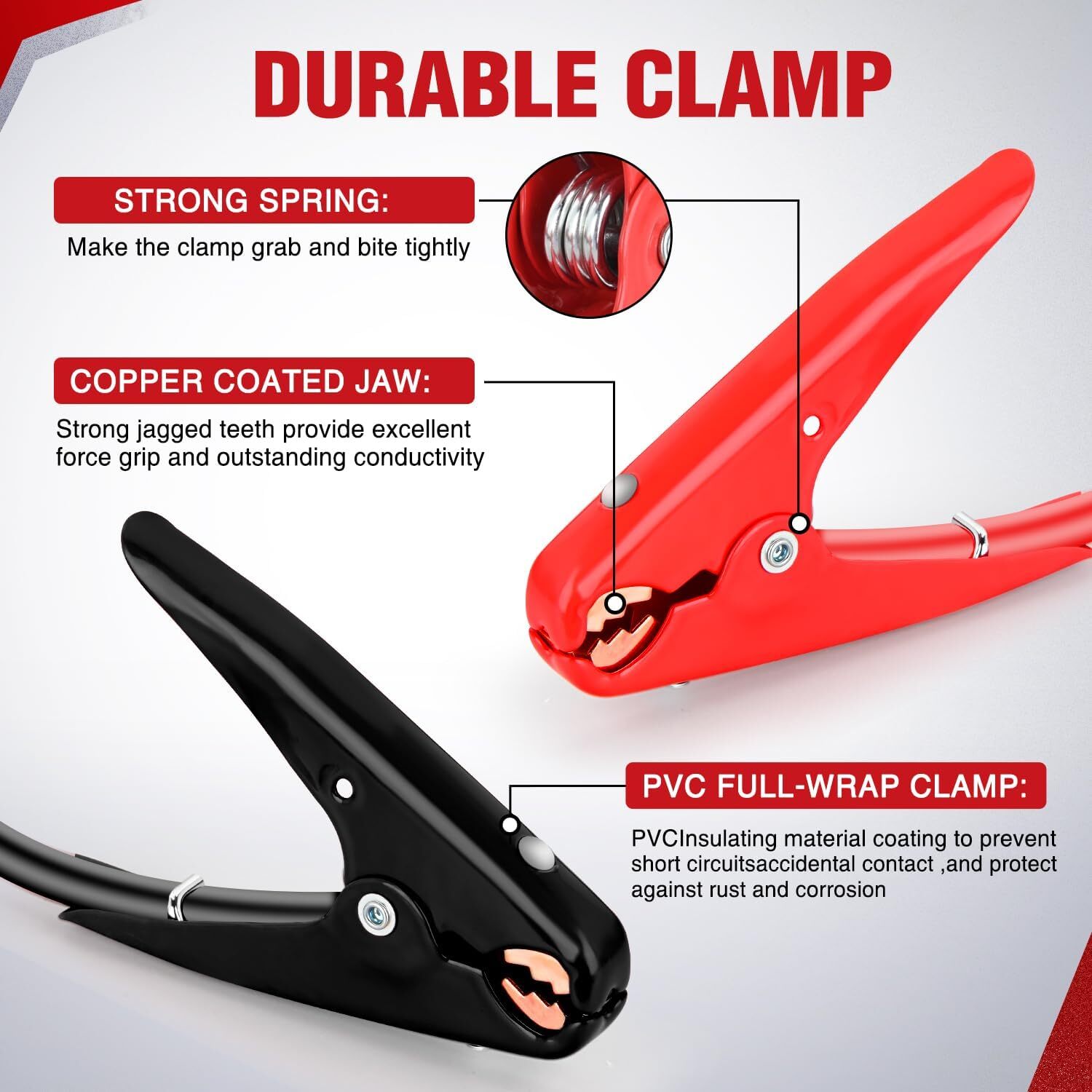 Nilight Jumper Cables for Car Battery 4Gauge 20 FT Booster Cable Heavy Duty 600A