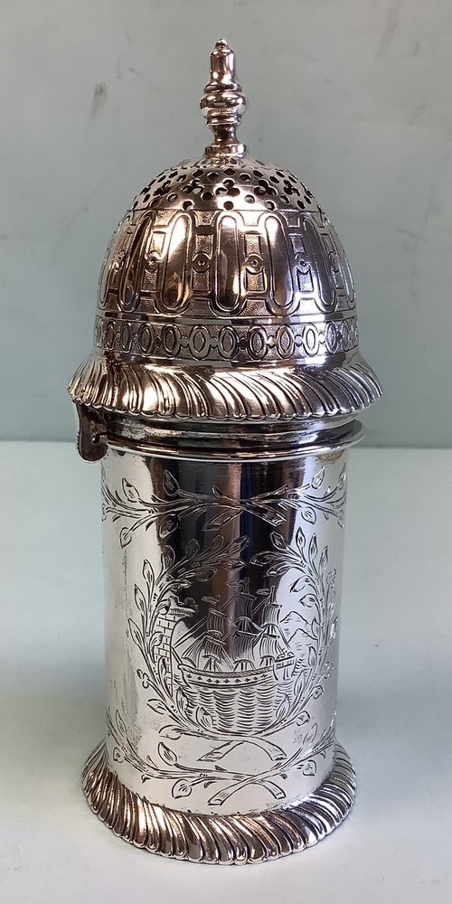 Dutch Silver .813-.835 Sugar Caster for Export 6”H