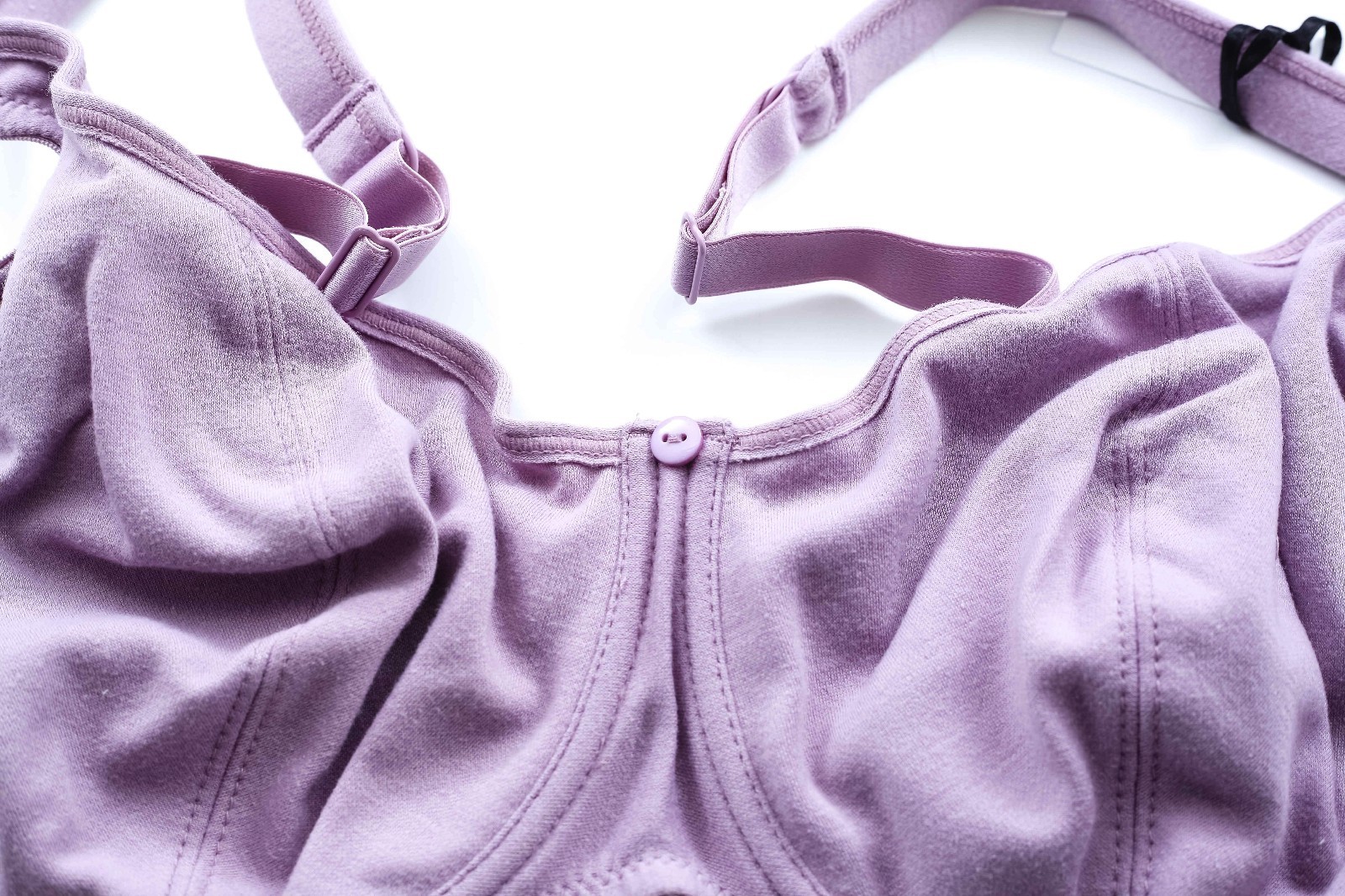 LOVE CLAUDETTE COMFORT COOL COTTON UNLINED SWEARTHEART DEMI BRA MAUVE LAVENDER