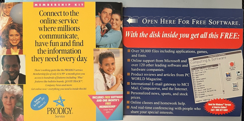 Vintage Prodigy Internet Service Software
