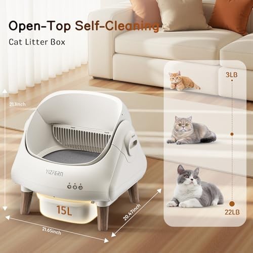 YIZFERN SELF CLEANING LITTER BOX FOR MULTIPLE CATS, AUTOMATIC - - Scratch & Dent