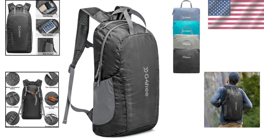 25L Water-Resistant Daypack - Lightweight, Packable Backpack for Every Adventure