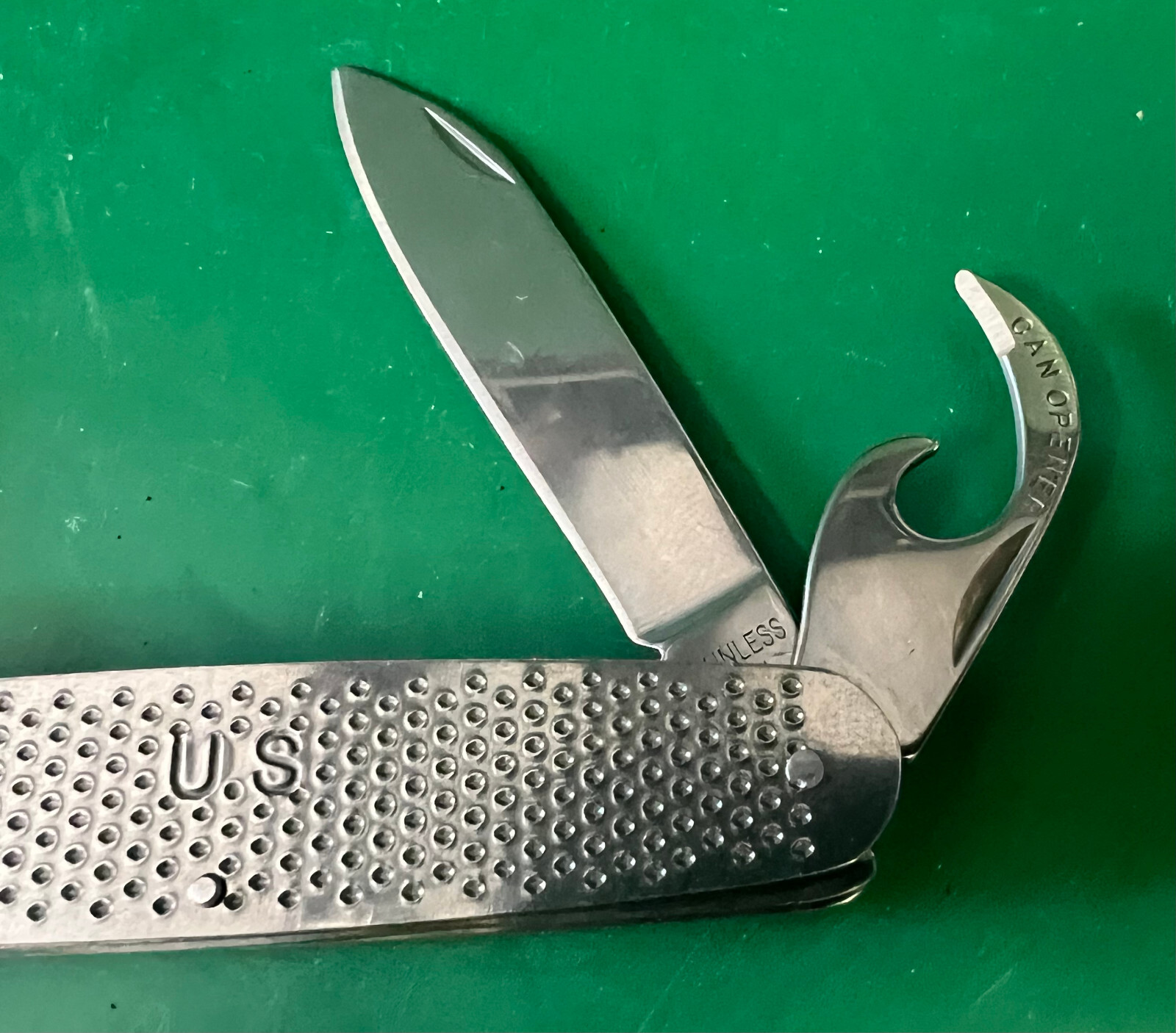 US ARMY STAINLESS STEEL POCKET KNIFE- NEW CONDITION