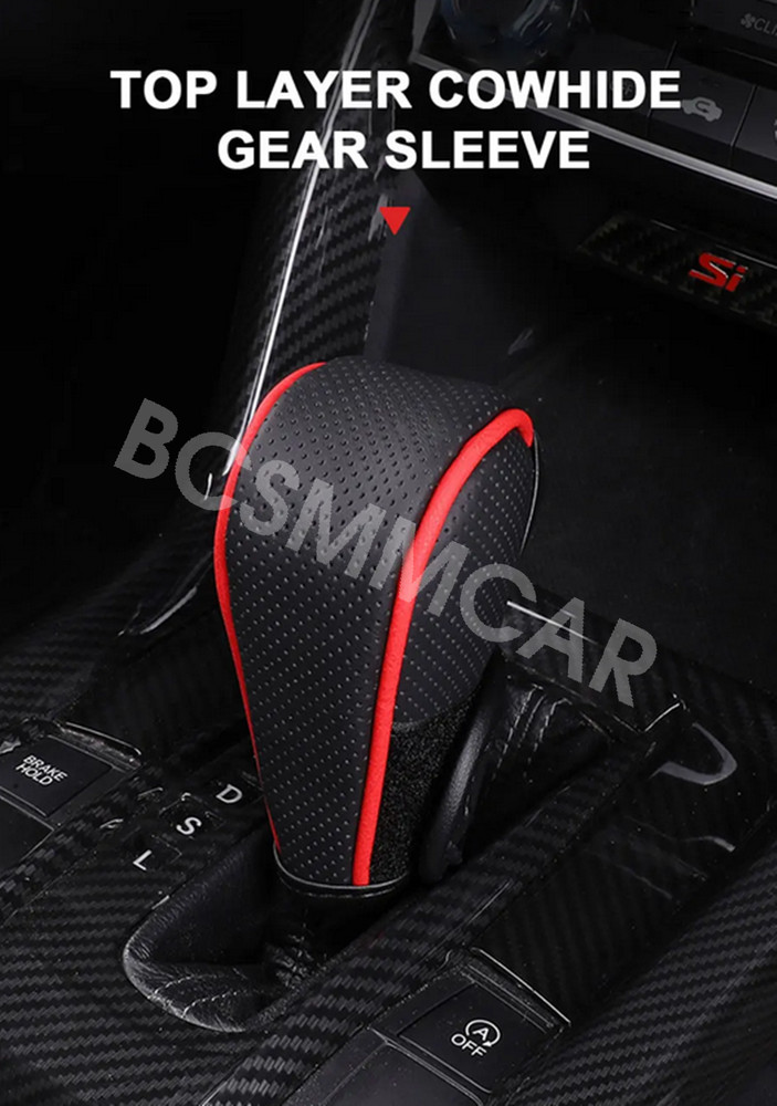 Car Shift Knob Covers Gear Shift Leather Gear Sleeve Protector Auto Accessories