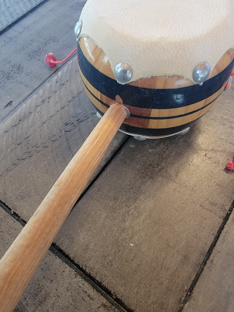 Monkey Spinning Balance Double-Sided Drum Percussion 9"