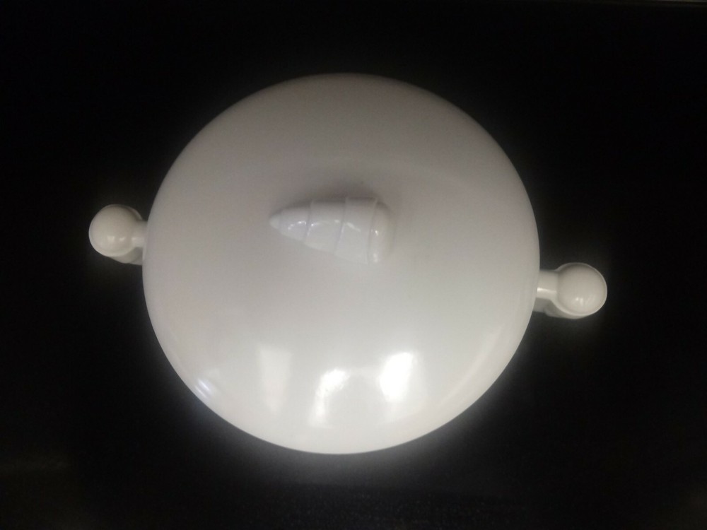 Art Deco White Sugar Bowl