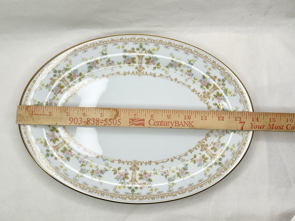 Mint Noritake "Long Ago" Pattern Large 14" Serving Platter