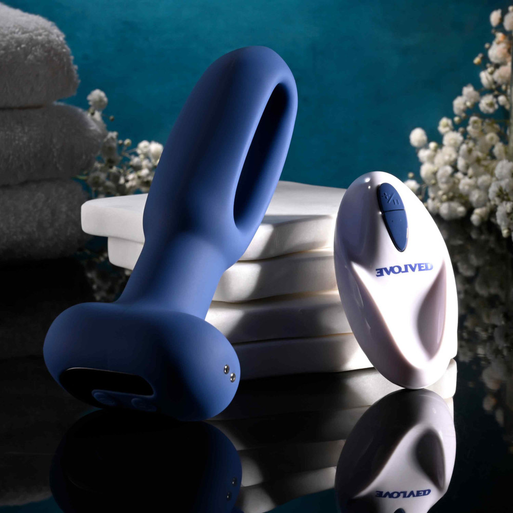 Remote Control Waterproof Vibrating Flapping Butt Plug Multi-speed Anal Vibrator