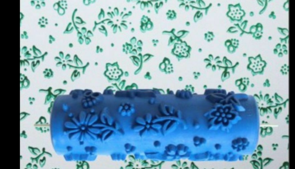 5inch Embossed Paint Roller Wall Texture l Brush Floral Pattern Decoration