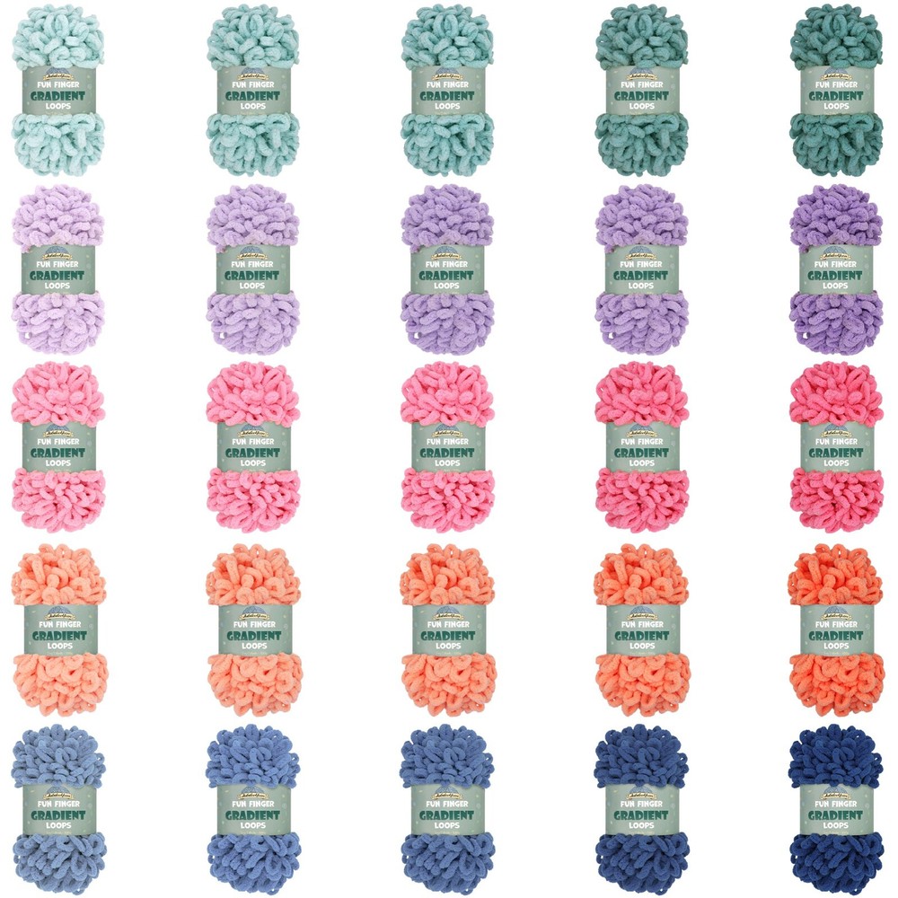 JubileeYarn Fun Finger Gradient Loops Yarn - Jumbo Polyester
