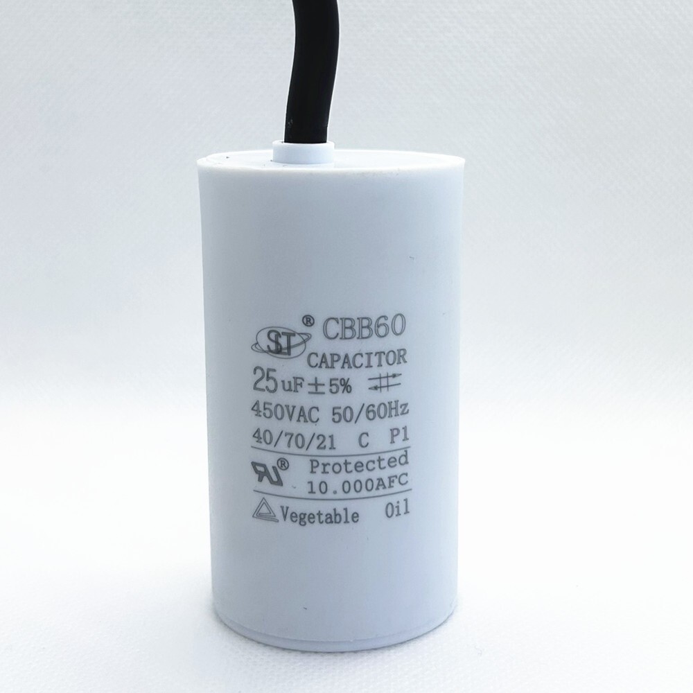 CBB60 4/5/6/8/10/12/14uf 15uf 16uf 18uf 20uF 25uf 450VAC 450V Capacitor (Wire)