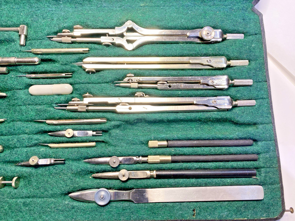 RARE Prazision Lotter Drafting Set w/Parallel Compass.- Bavaria –Original Case
